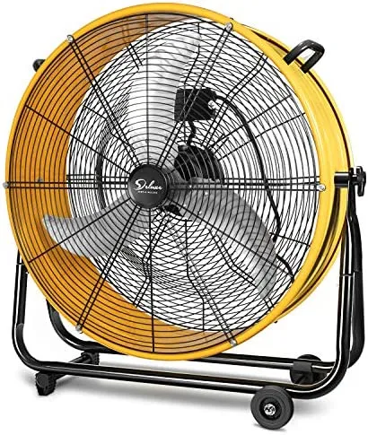 Simple Deluxe 24 Inch Heavy Duty Metal Industrial Drum Fan, 3 Speed