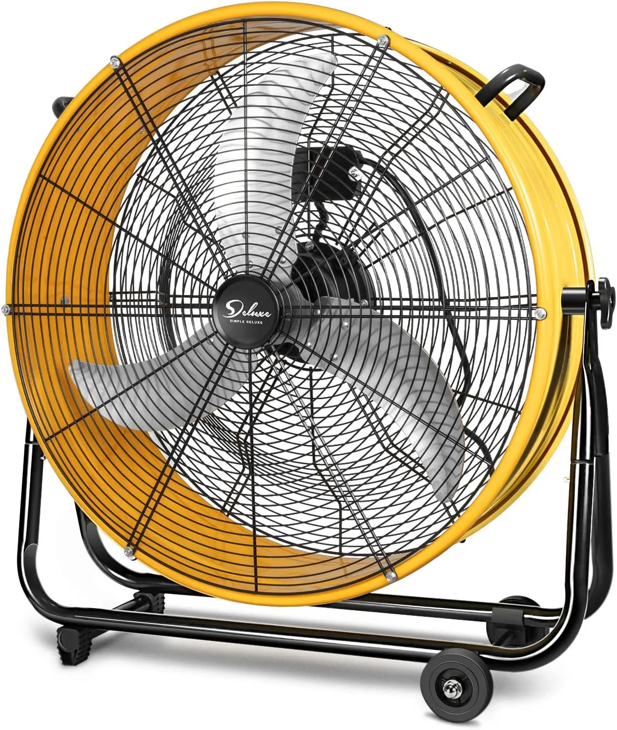 Simple Deluxe 24 Inch Heavy Duty Metal Industrial Drum Fan, 3 Speed