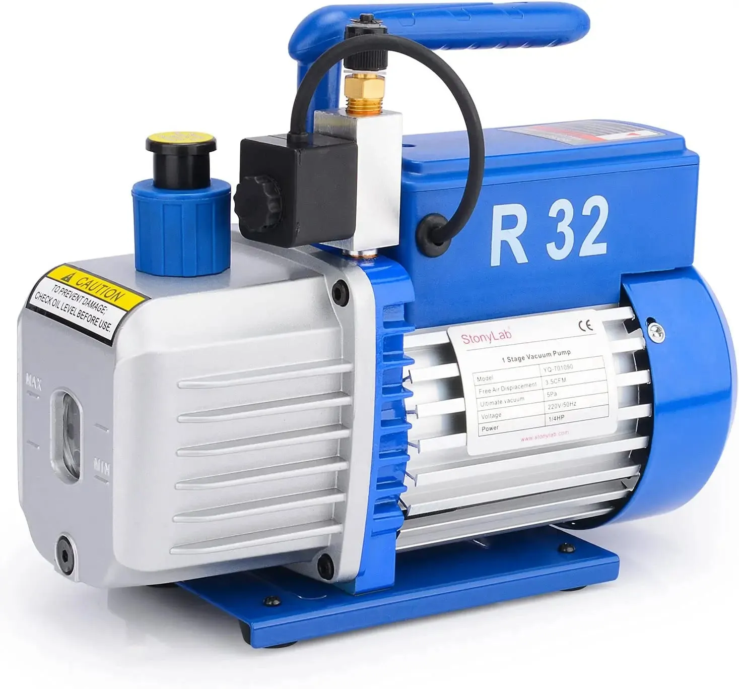 Single-Stage Rotary Vane Vacuum Pump, 25-30 Pa, 100 L/min