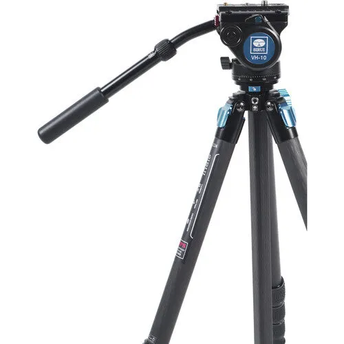 Sirui ST-224 Quick Release Carbon Fiber Tripod with VH-10 Video Head