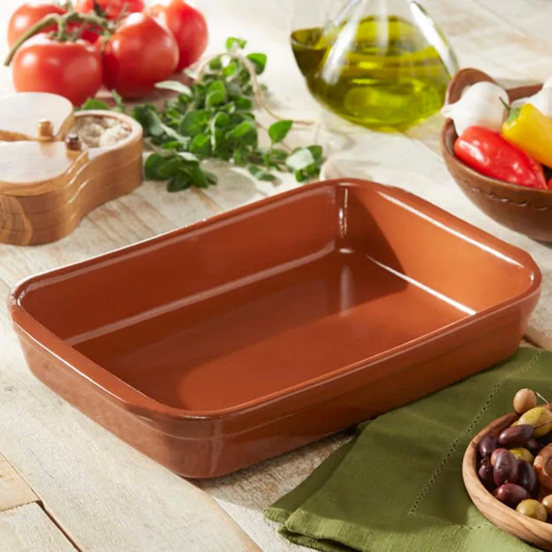 Spanish Terracotta Roasting and Baking Dish - 2 shapes