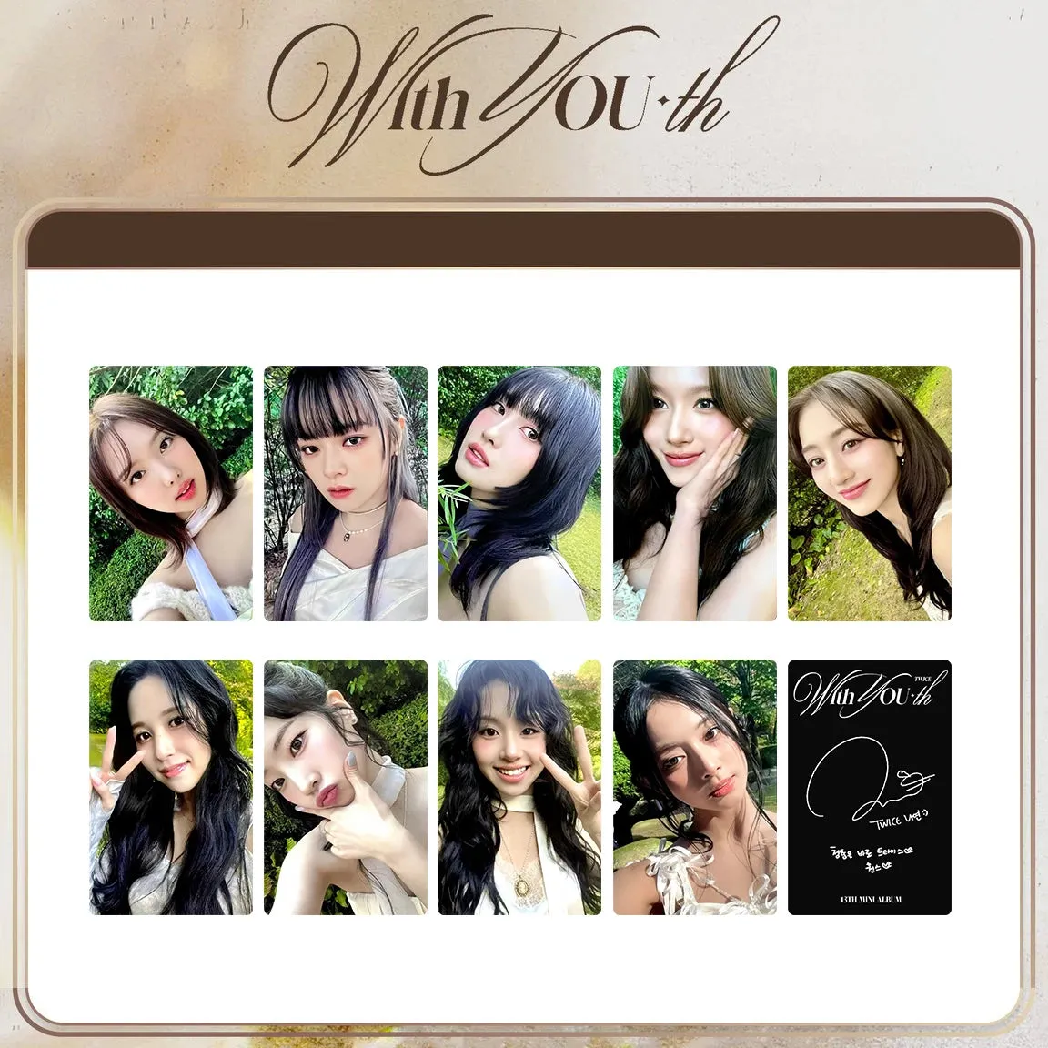 Twice MINI 13 Album With YOU-th Photocard 9pcs/set