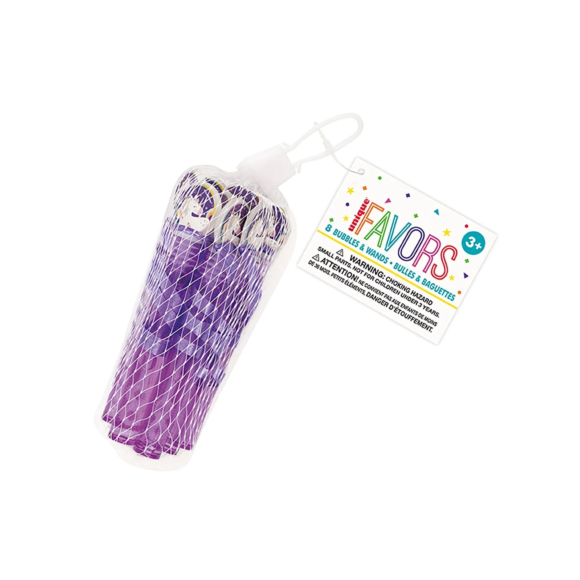 Unicorn Galaxy Birthday Bubble Wands, 8 Count