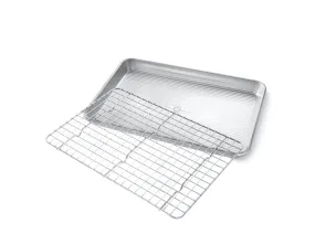 USA PAN Quarter Sheet Nonstick Cooling Rack & Pan Set