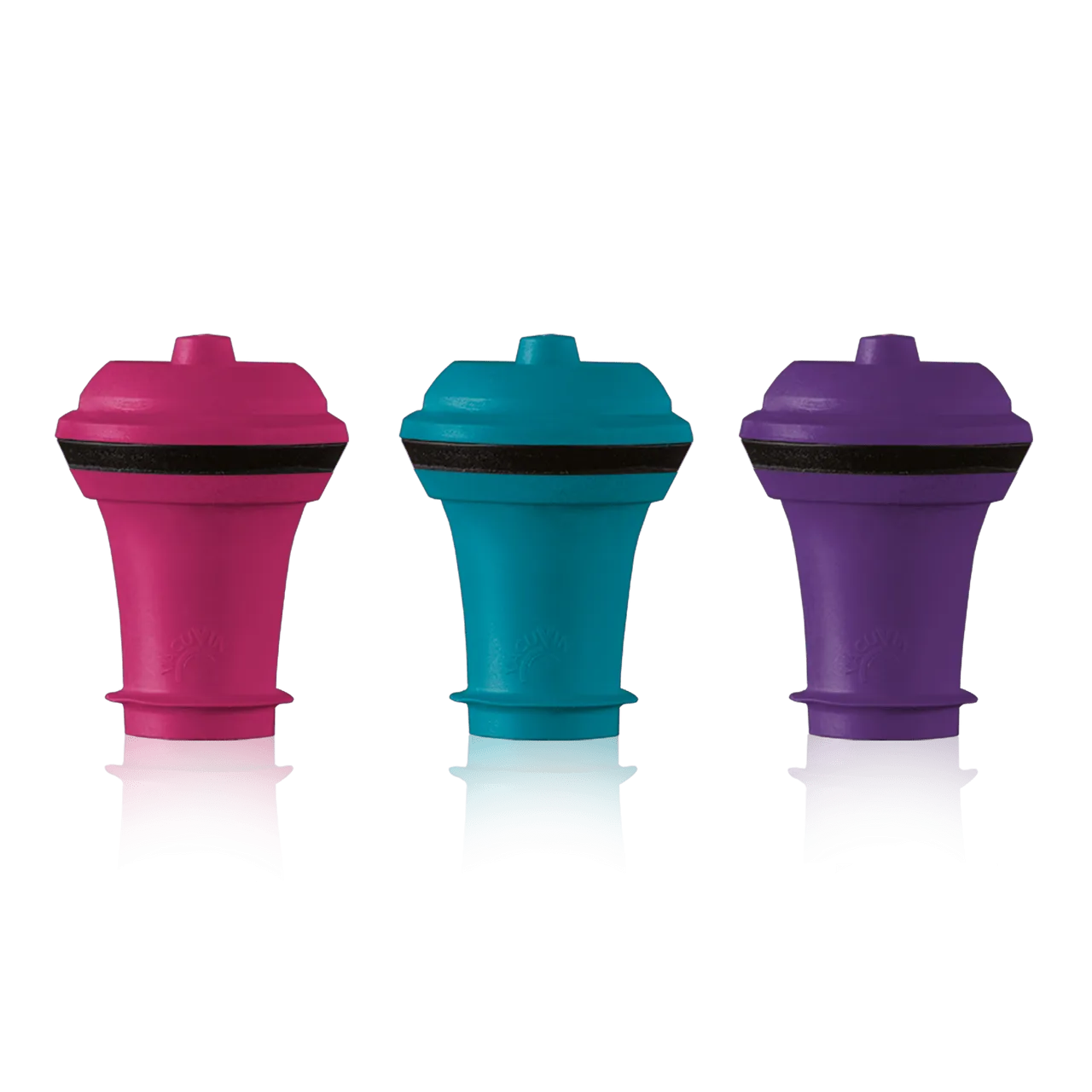 Vacu Vin | Vacuum Wine Stoppers Pink/Blue/Purple (Set of 3)