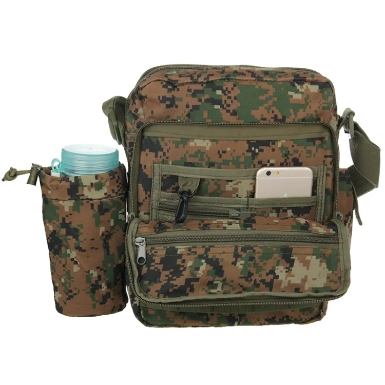 Waterproof High Density Strong Nylon Fabric Shoulder Bag with Kettle Bag(Forest Camouflage)