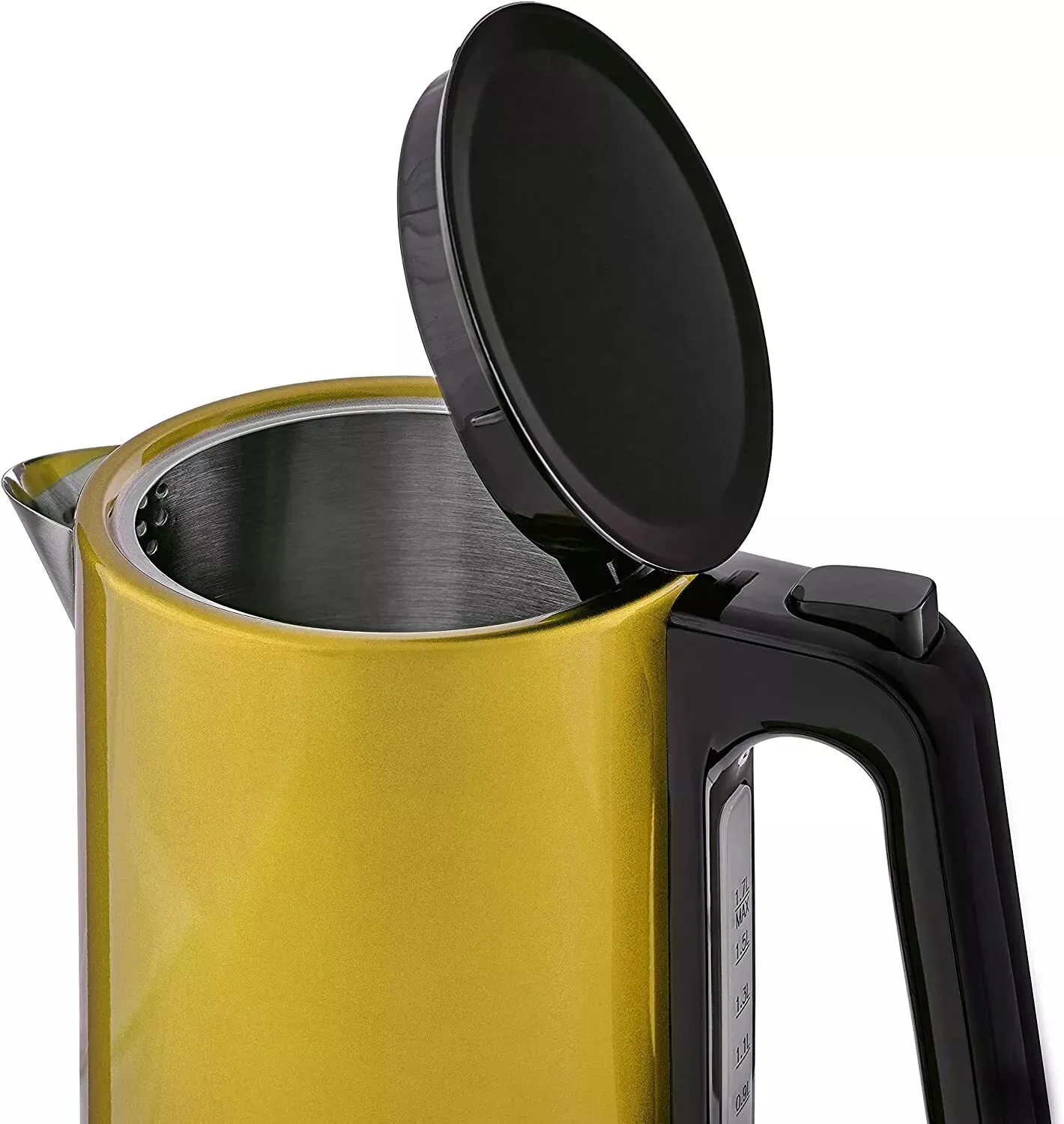 Zanussi Cordless Kettle 1.7L Yellow Gold 2.2kw - Fast Boiling | ZEK-1240 Cordless Kettle